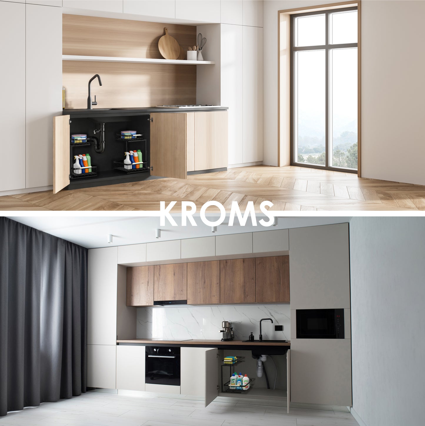 Gootsteenkast Organiser  Maat L Zwart