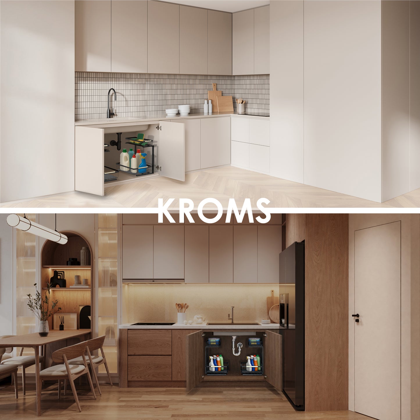 Gootsteenkast Organiser  Maat L Zwart