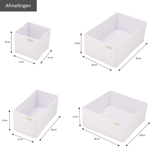 Organizer 8-delige set ladekast Wit