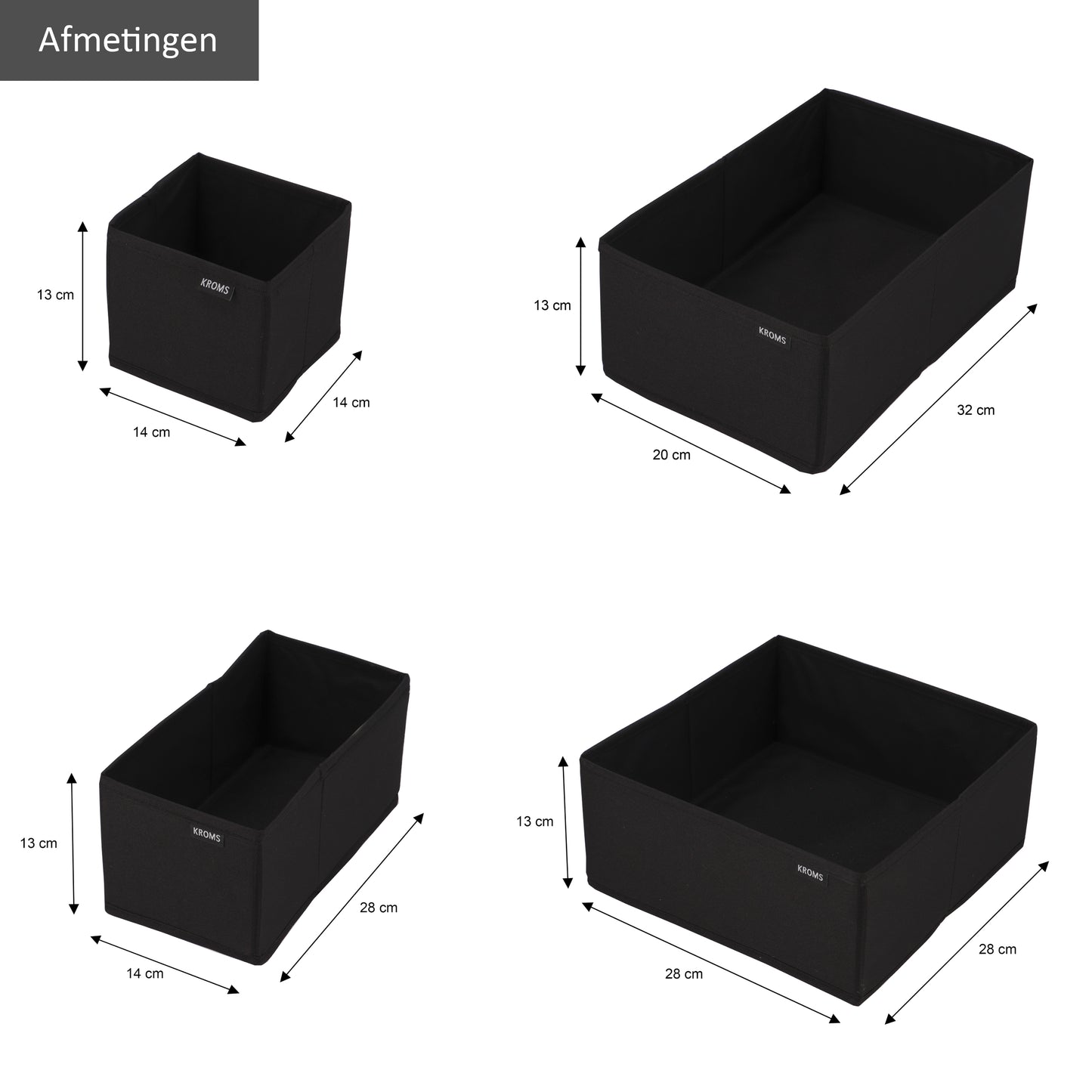 Ensemble de rangement de 8 tiroirs noirs