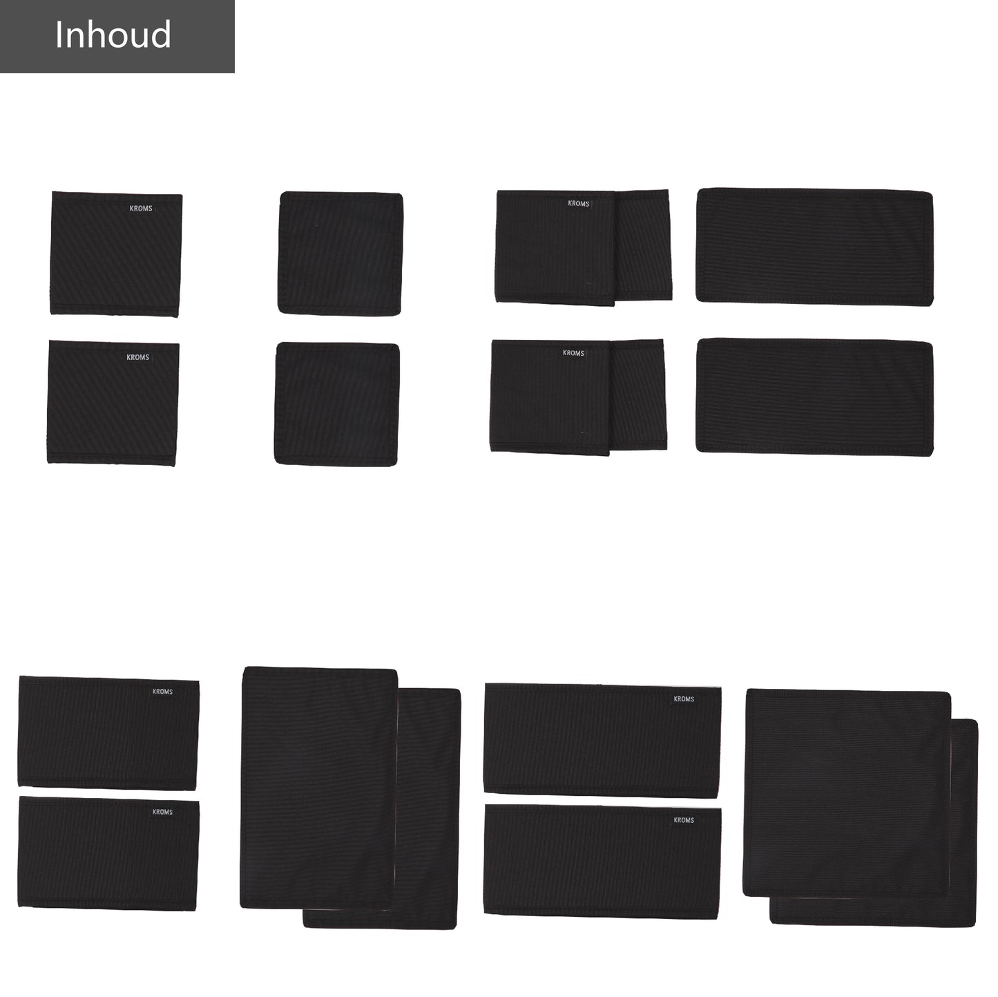 Ensemble de rangement de 8 tiroirs noirs