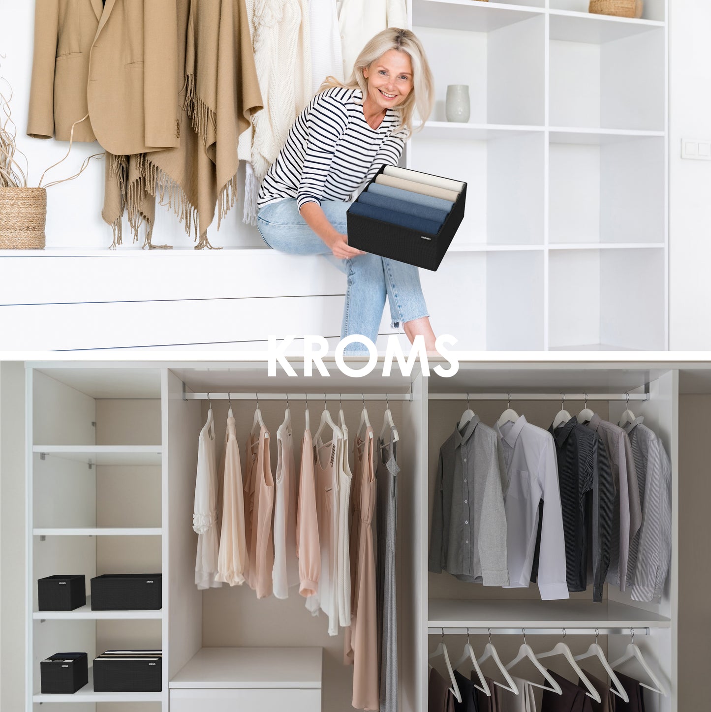 Ensemble de rangement de 8 tiroirs noirs