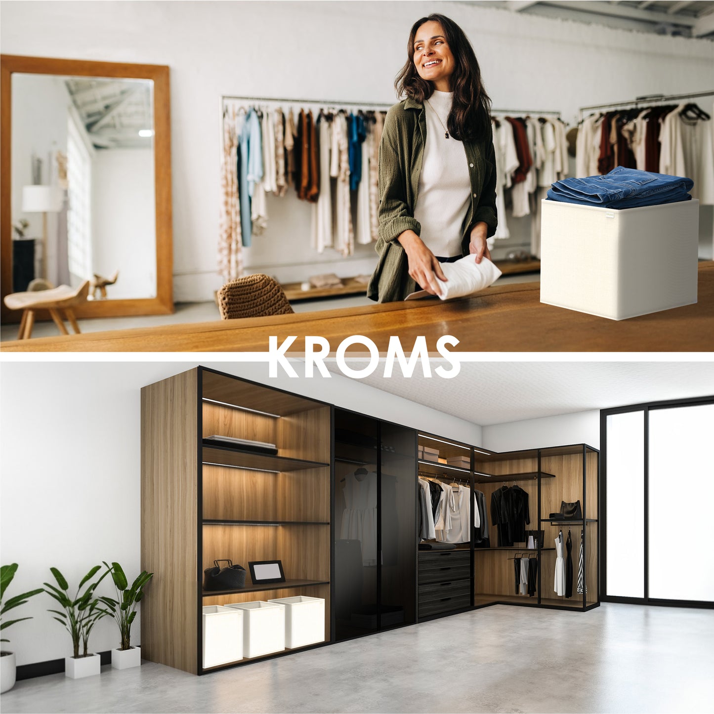 Organizer XXL Beige 37x32x32cm P/2