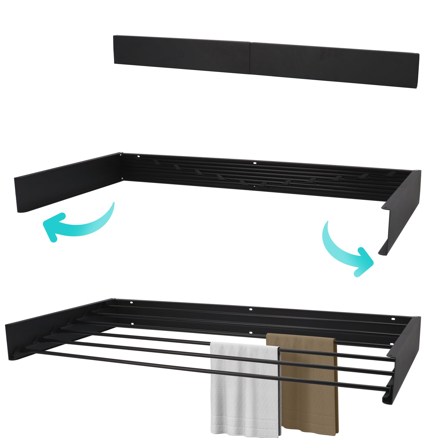 Étendoir mural XL Full Color Noir 100 cm