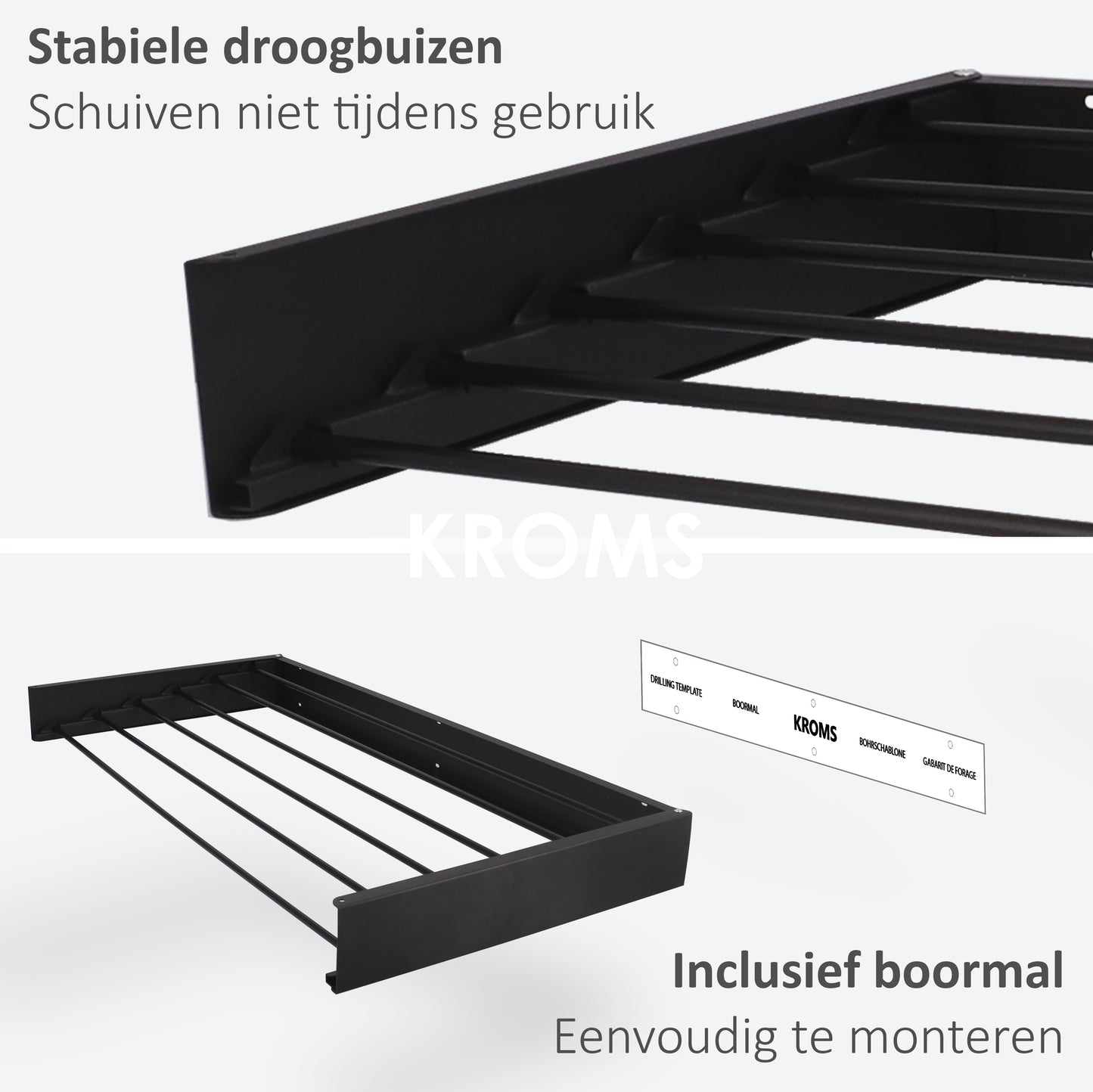Étendoir mural XL Full Color Noir 100 cm