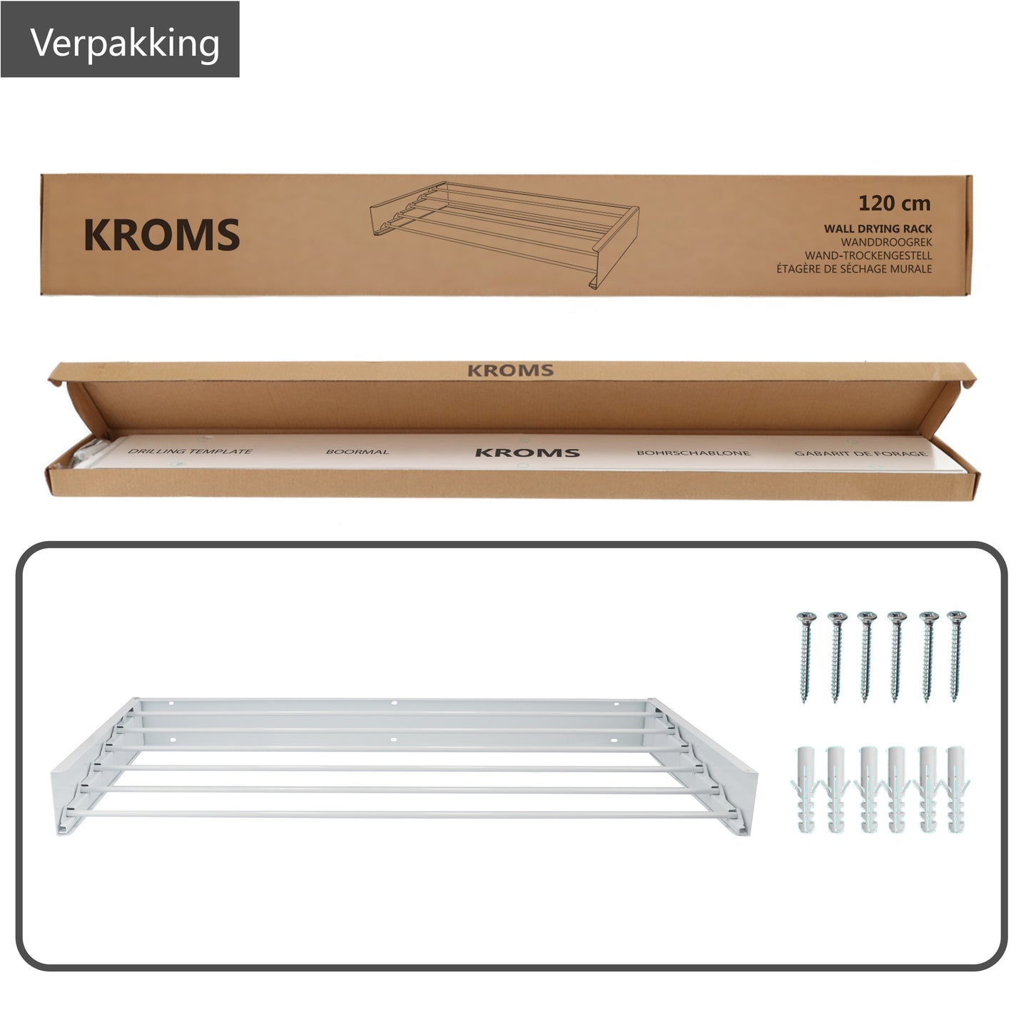 Étendoir mural XL Full Color Blanc 100 cm