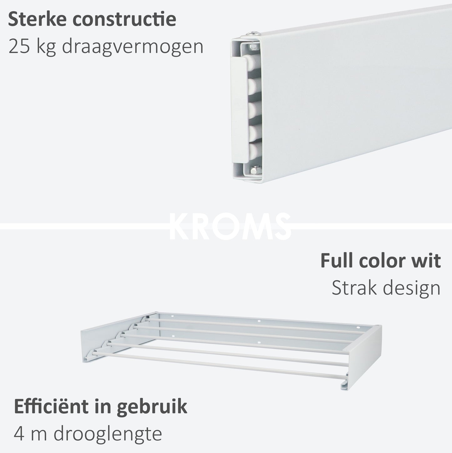 Wandwäscheständer Full Color Weiß 80 cm