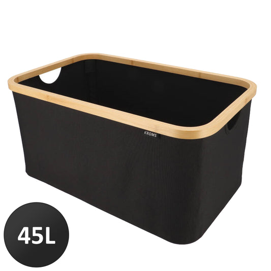 Wasmand opvouwbaar Zwart 45L