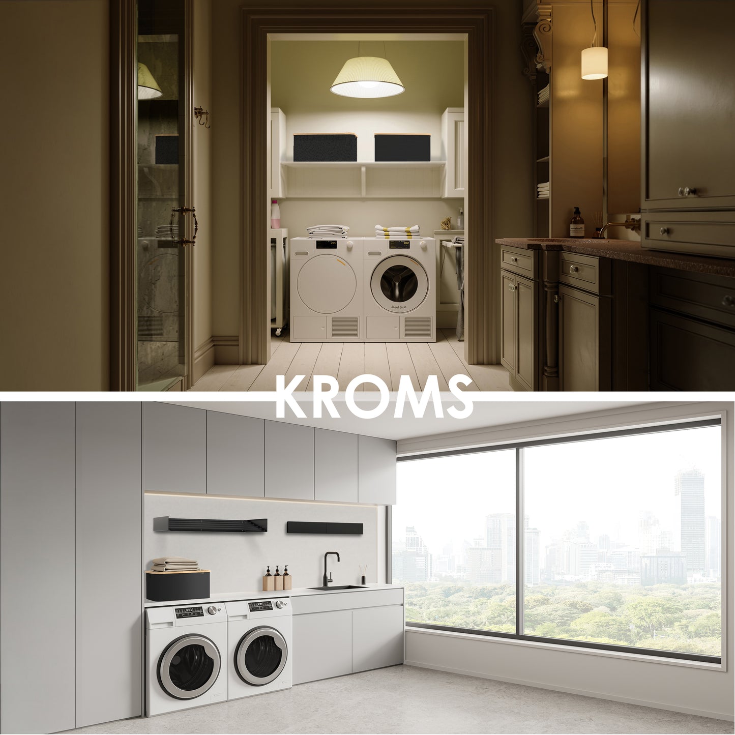 Wasmand opvouwbaar Zwart 45L