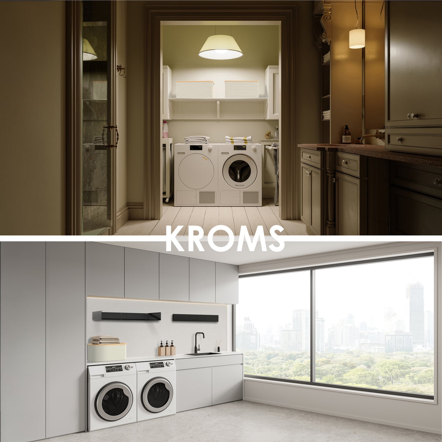 Wasmand opvouwbaar Beige 45L