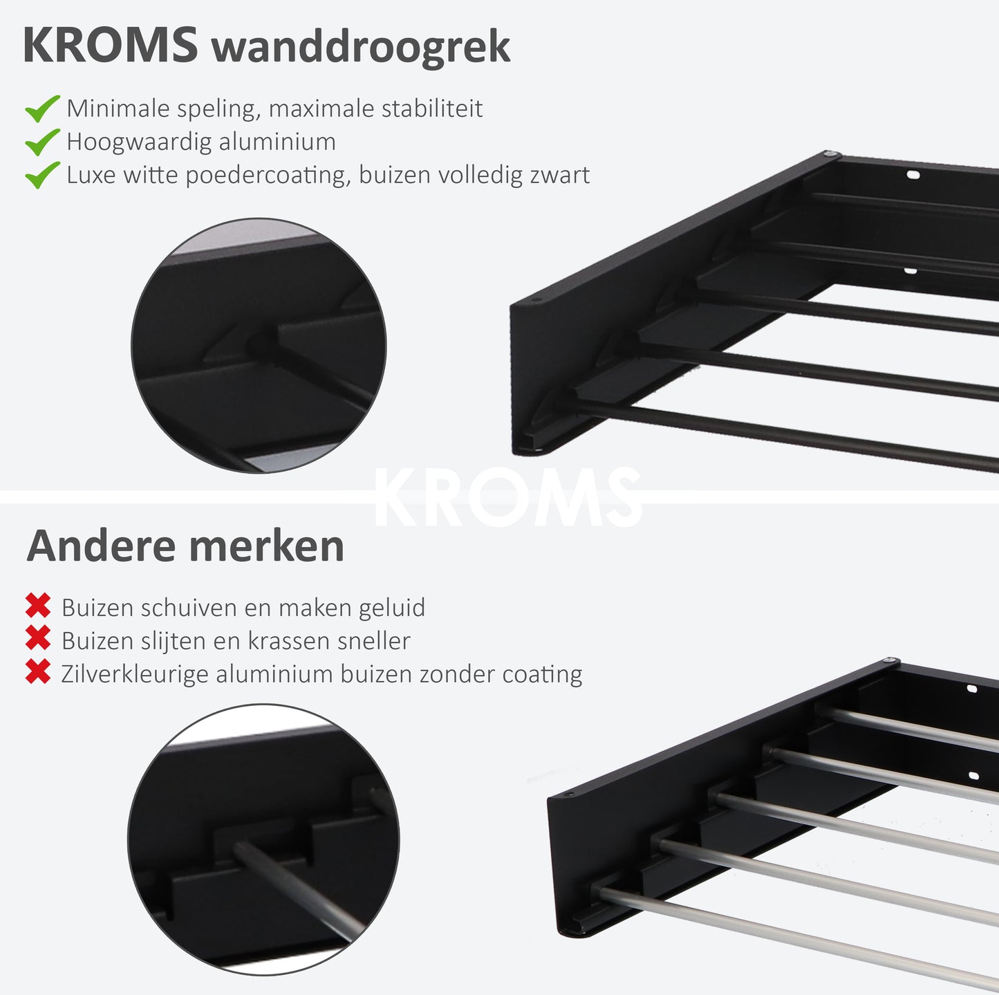 Étendoir mural XL Full Color Noir 100 cm