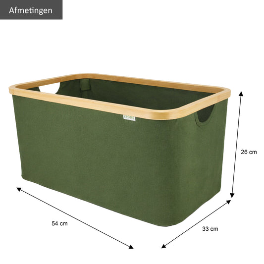 Wasmand opvouwbaar Olijfgroen 45L